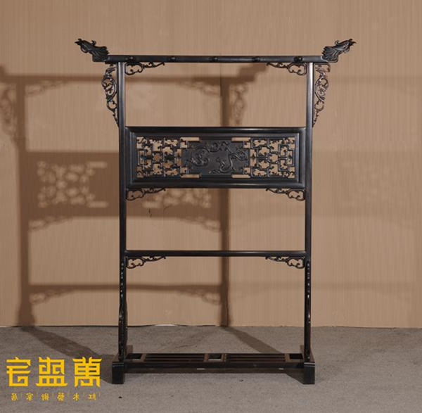 大叶紫檀凤头衣帽架