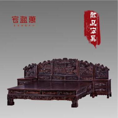 大叶紫檀百子大床