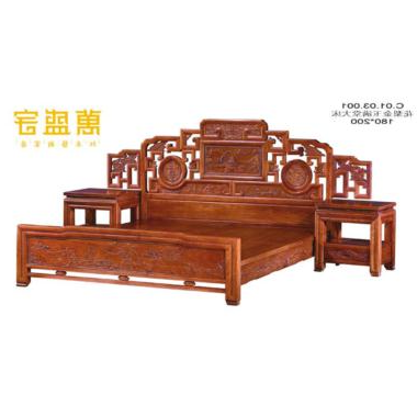 缅花金玉满堂大床